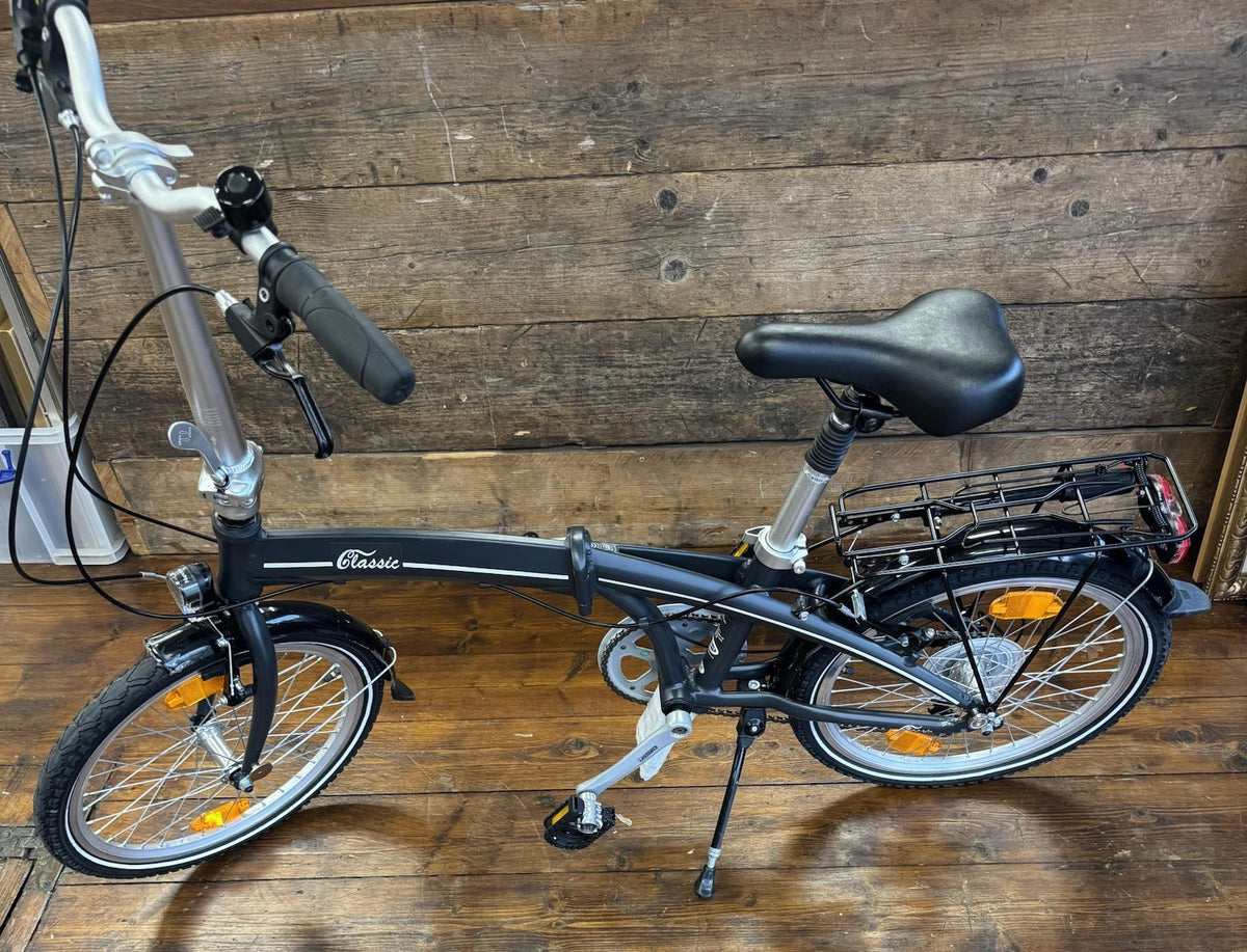 Denver Classic 001 Folding Bike 7 Speed with Lights, Rack and Mudguards
