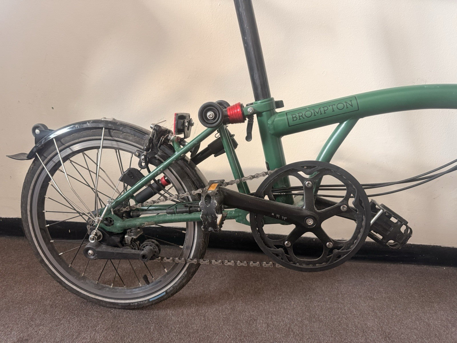 2023 Brompton C Line 6 speed upgraded suspension block and B&W Brompton suitcase