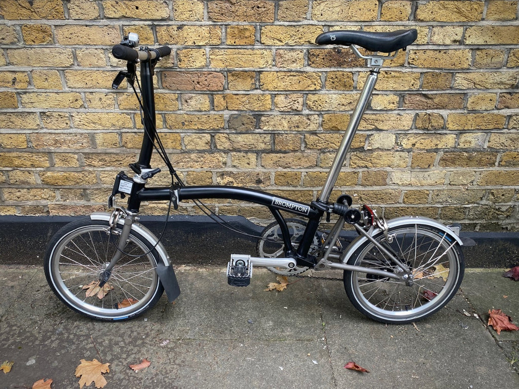 BROMPTON S2LX Folding Bike - Titanium and steel super light Black