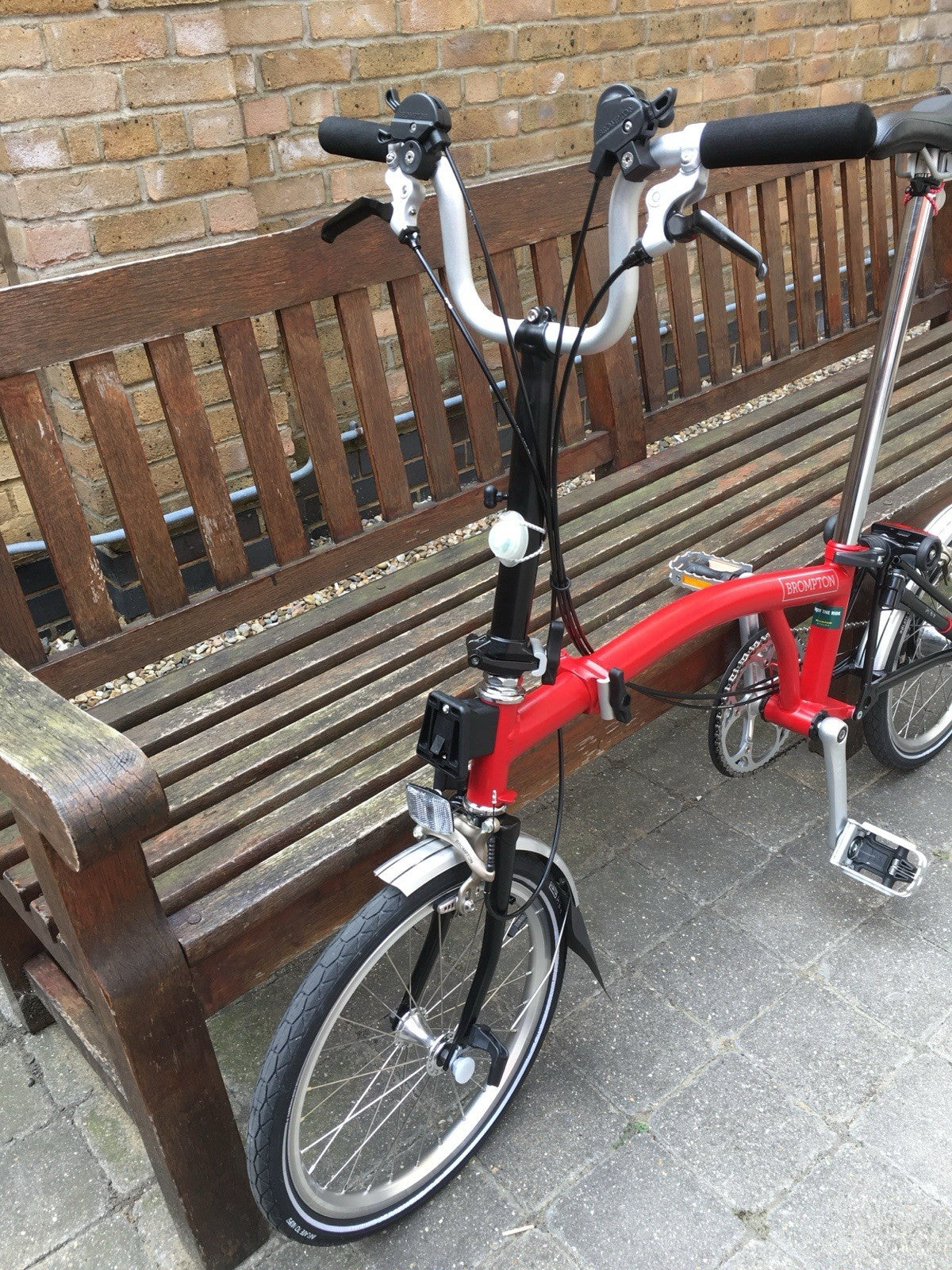 Brompton M6L Folding Bike - Red 6 Speed