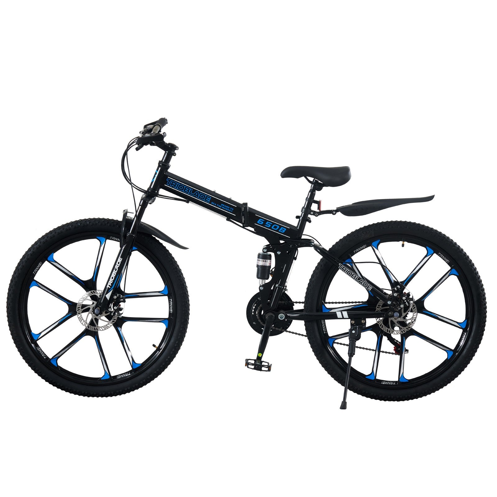 Folding Bike Men Women Mountain Bike 21 Speed Fully Suspended Bike 27.5" New
