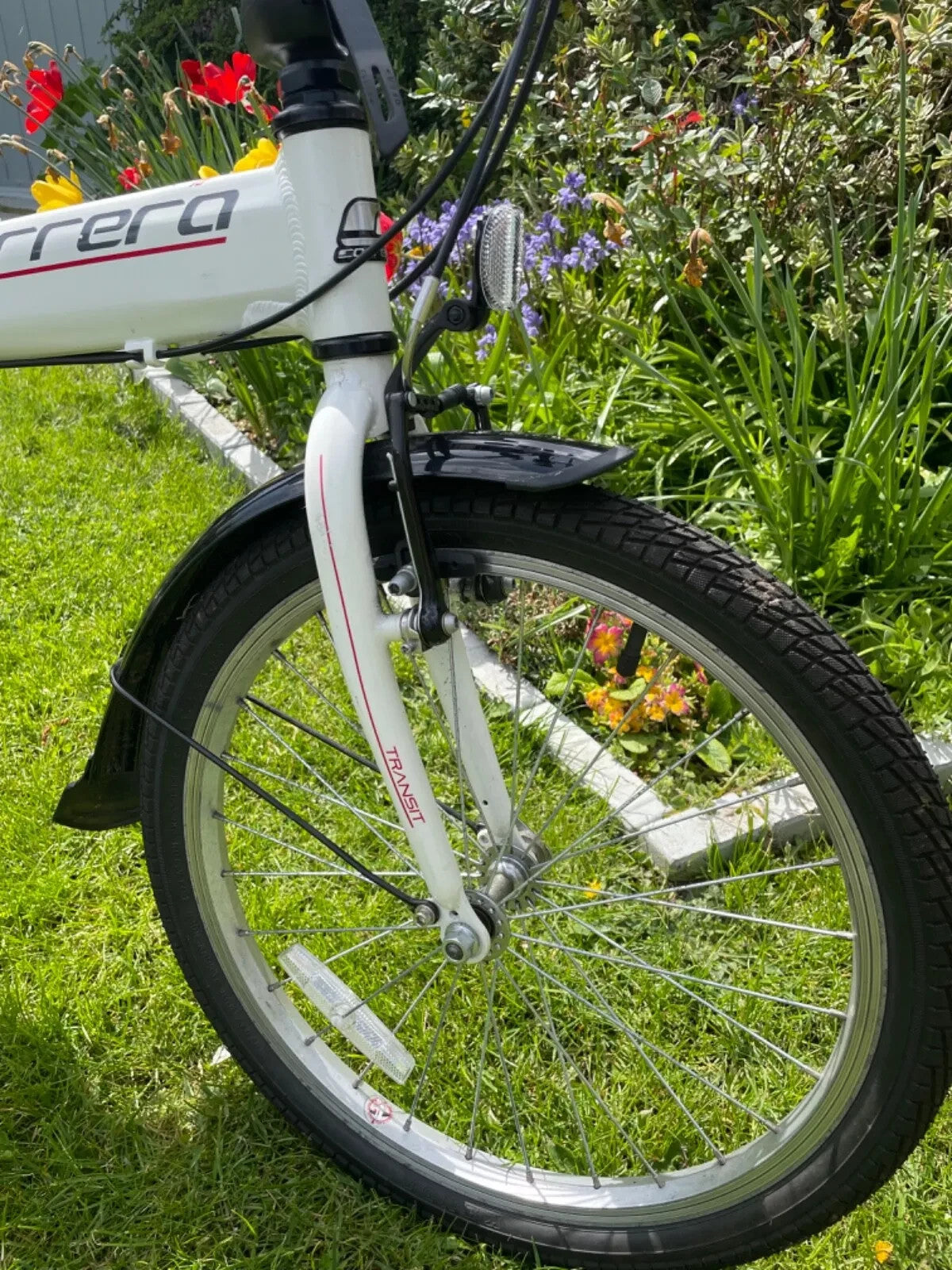 Carrera Transit Lightweight Folding Bike  Aluminium White