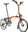 Brompton P Line Urban Folding Bike in Flame Lacquer