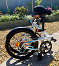 B'TWIN Tilt 500 20in Folding Bike 7 Speed Foldable White V-Brakes