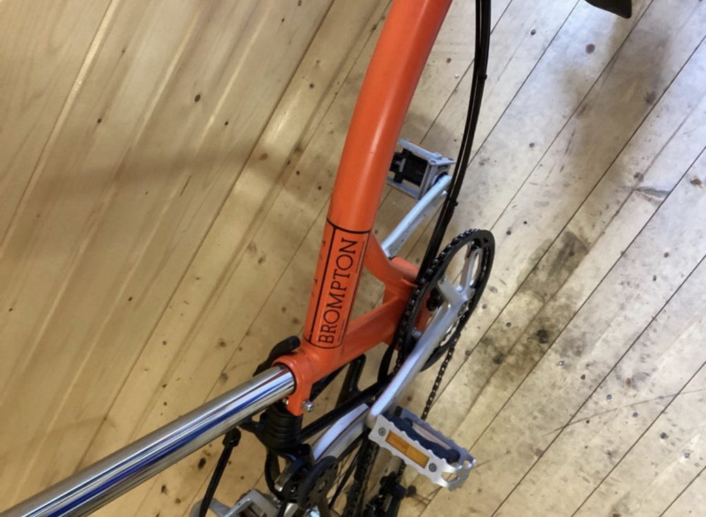 Brompton M6R 2014 Orange - High Spec - Brooks, Dynamo, B-Bag & Sigma Computer