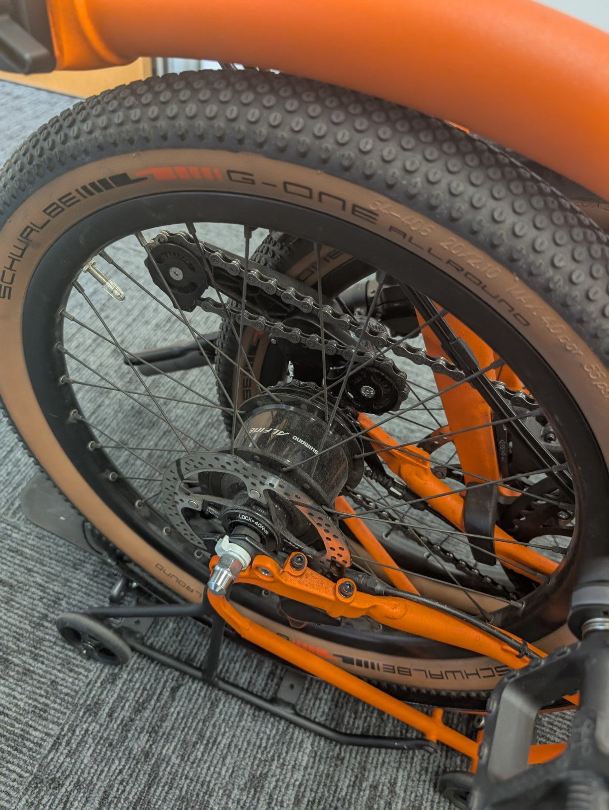 Brompton G Line 8-Speed Large Orange Excellent Condition