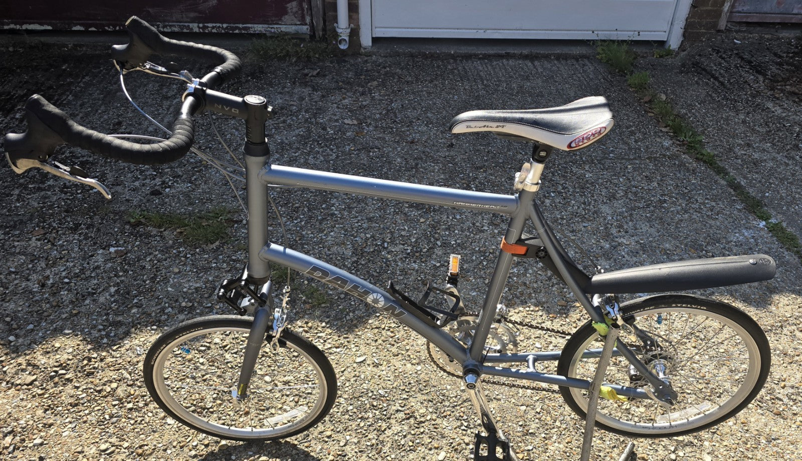 Dahon Grey Folding City Bike Drop Bars, Mudguards, Kickstand, Derailleur