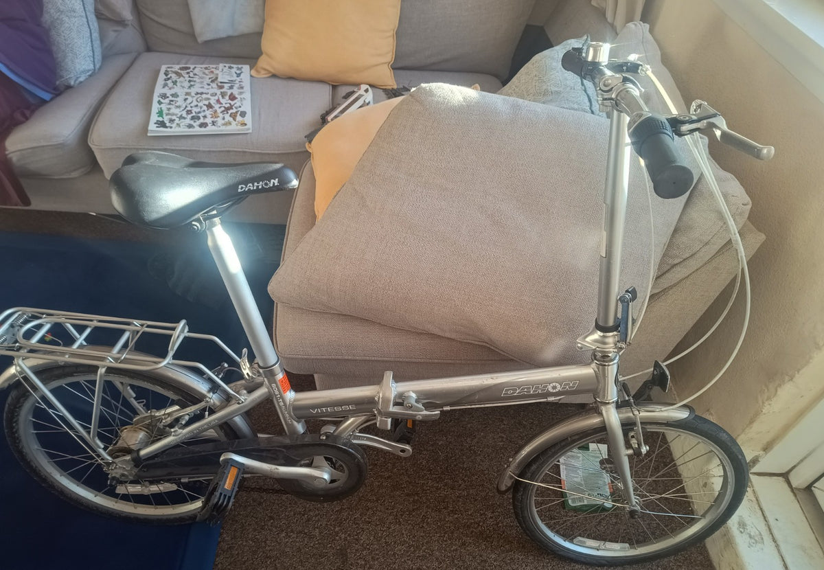 Dahon Vitesse 20in Folding Bike Aluminium Silver 3-Speed Hub Gears Rear Rack
