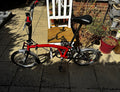 Brompton Folding Bike 16 in Red with Mudguards Rear Rack Reflectors