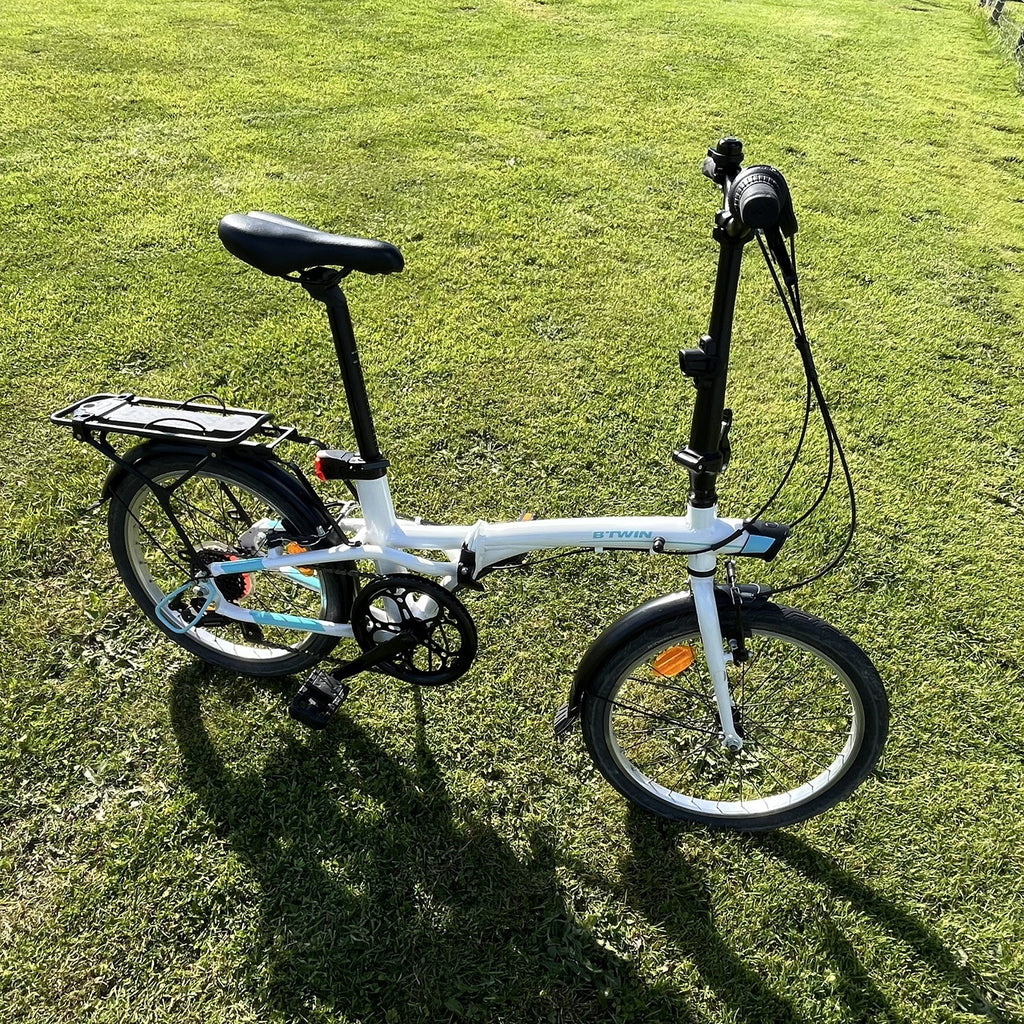 BTwin Tilt 500 lightweight aluminium Folding Bike – White – Great Condition