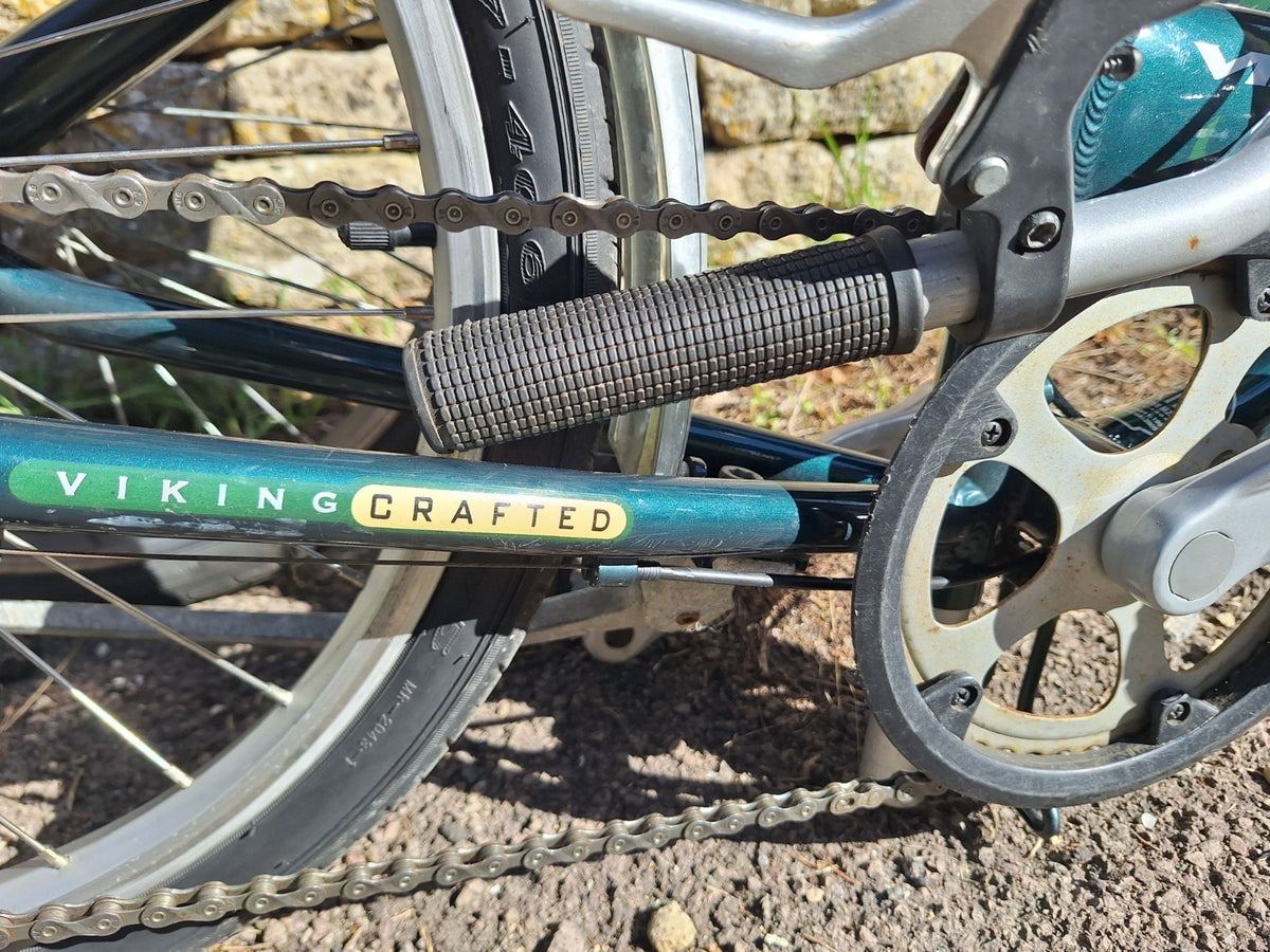 Viking Safari Native Folding Bike Alloy 20in Green .VGC. will post.
