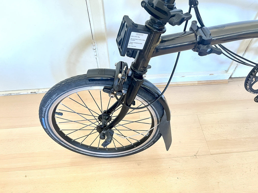 Brompton C Line Explore 6 Speed Folding Bike Low Handlebar Black/Golden Lacquer