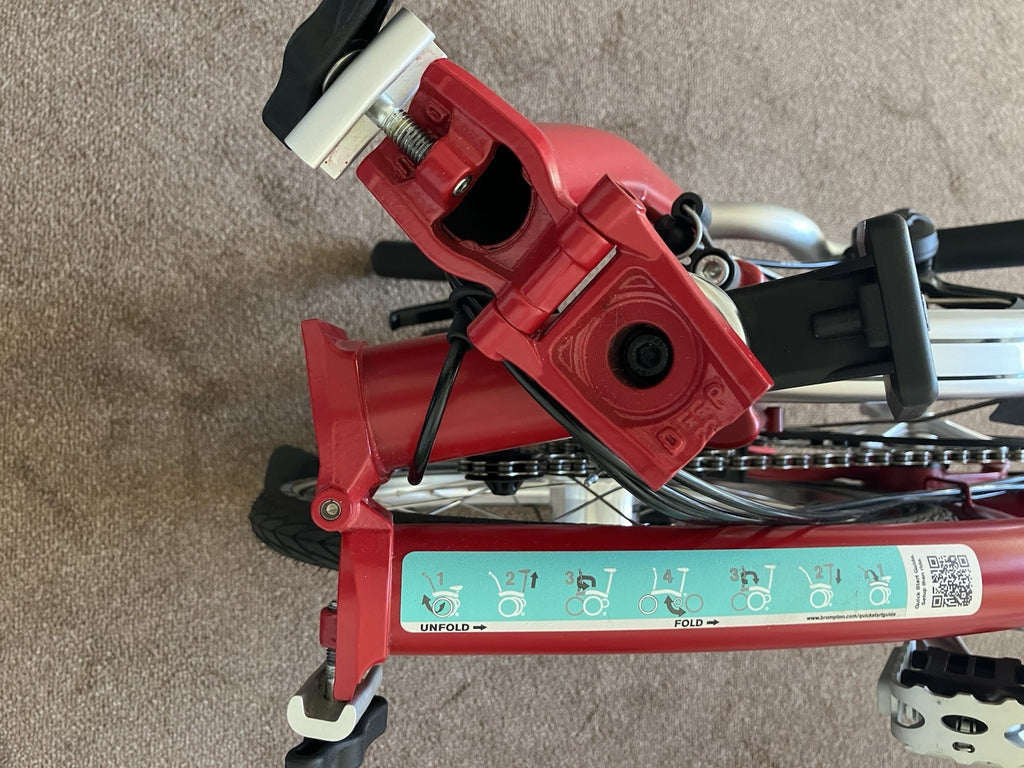 Brompton M6L (C-Line Explore) Folding Bike In House Red