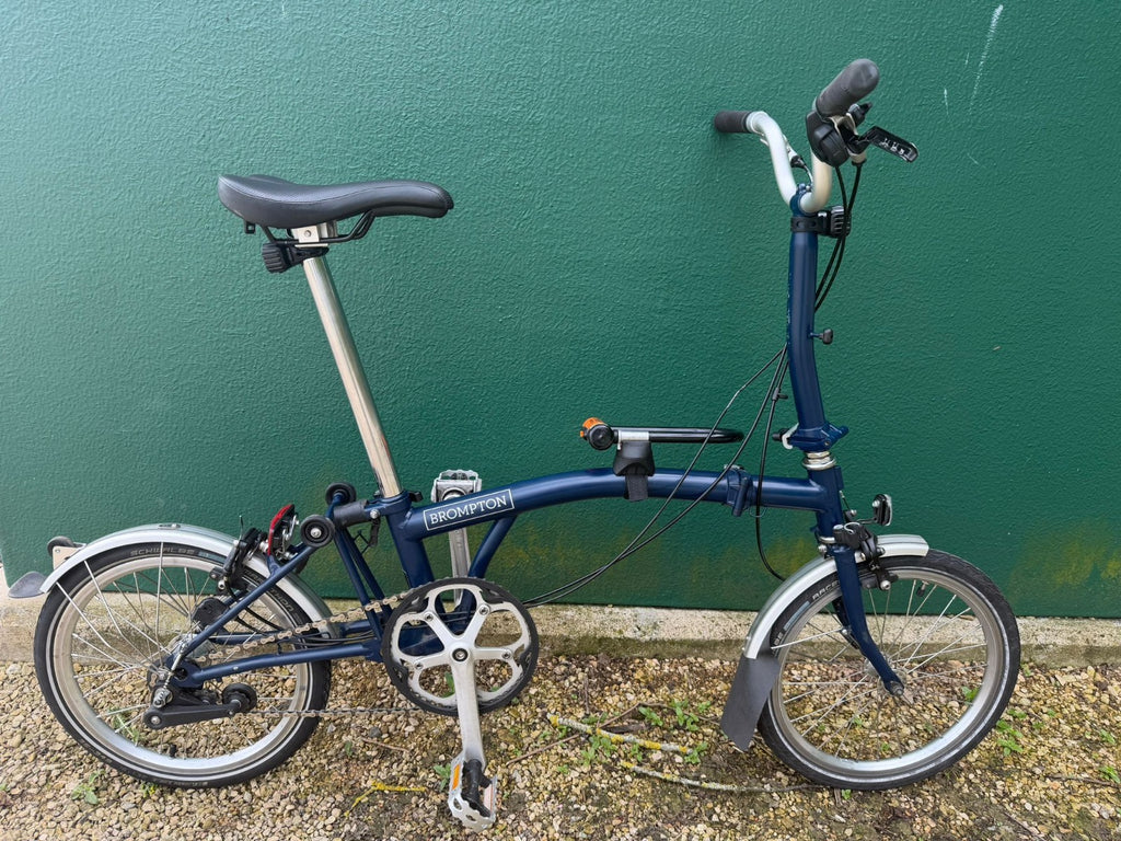 Brompton C Line M3L (3 Speed)  folding bicycle - Tempest  Blue
