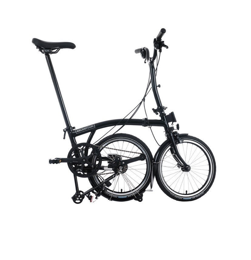 Brompton C Line 4 speed mid handlebars folding bike (black)