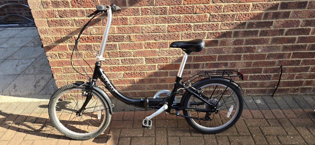 Apollo Contour Unisex Folding Bike 7 Speed, Black, 20" Wheels,