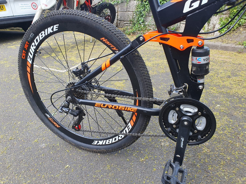Eurobike Folding Mountain Bike for Adults Full Suspension Bicycle 26/27.5 inch