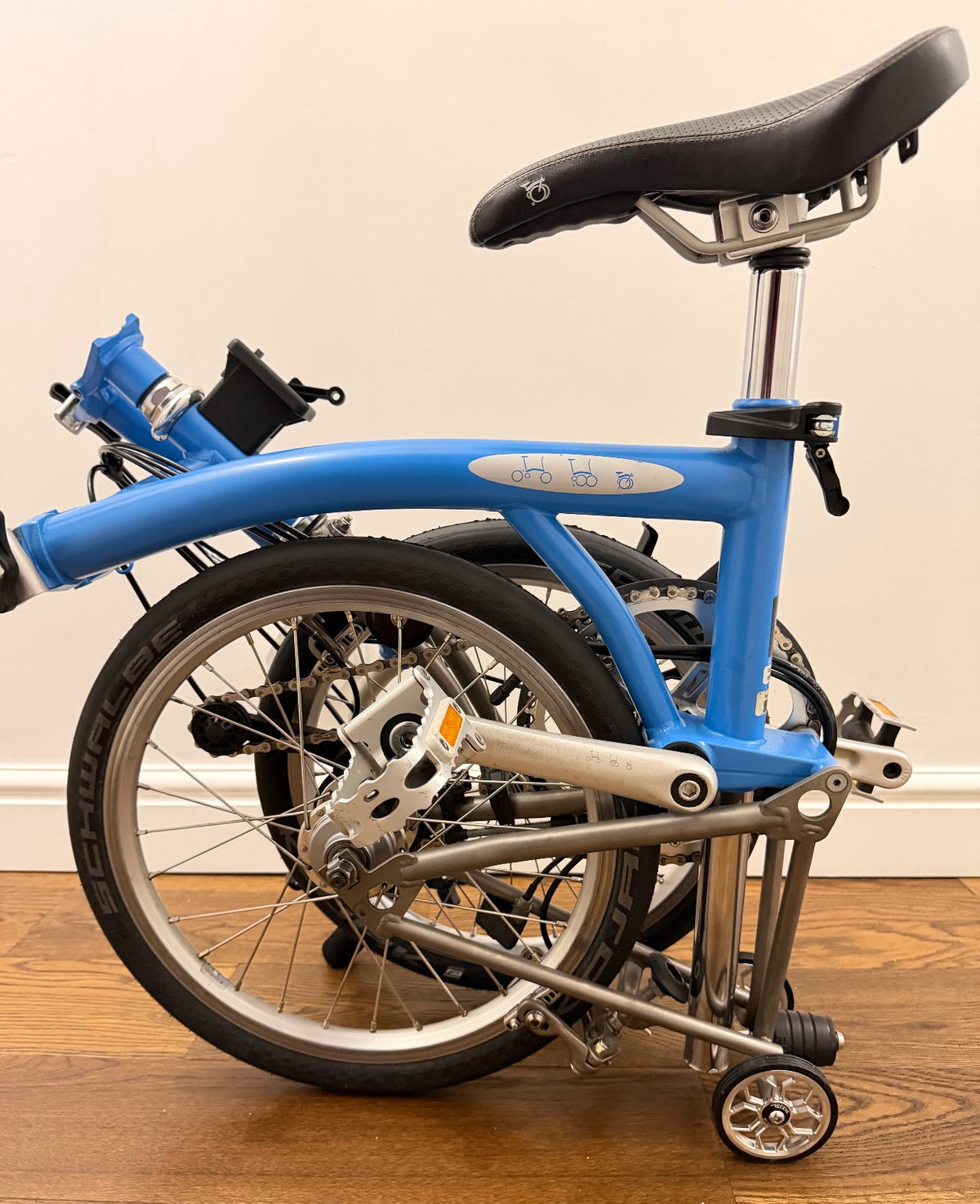 Rare Brompton H6E-X Superlight Special Order Cornflower Titanium Super Light P