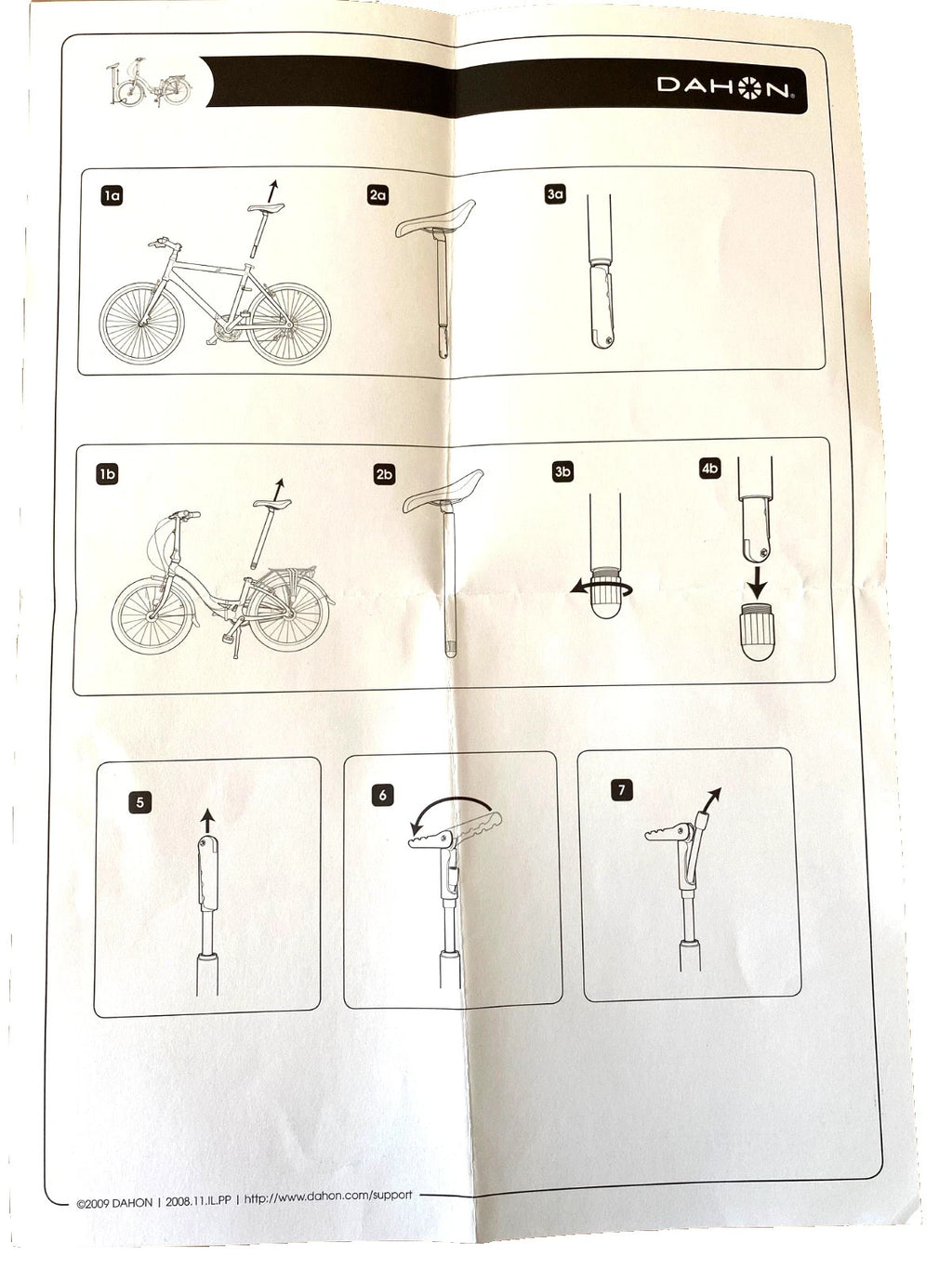 Dahon Matrix 2010 folding mountain bike, aluminium frame.