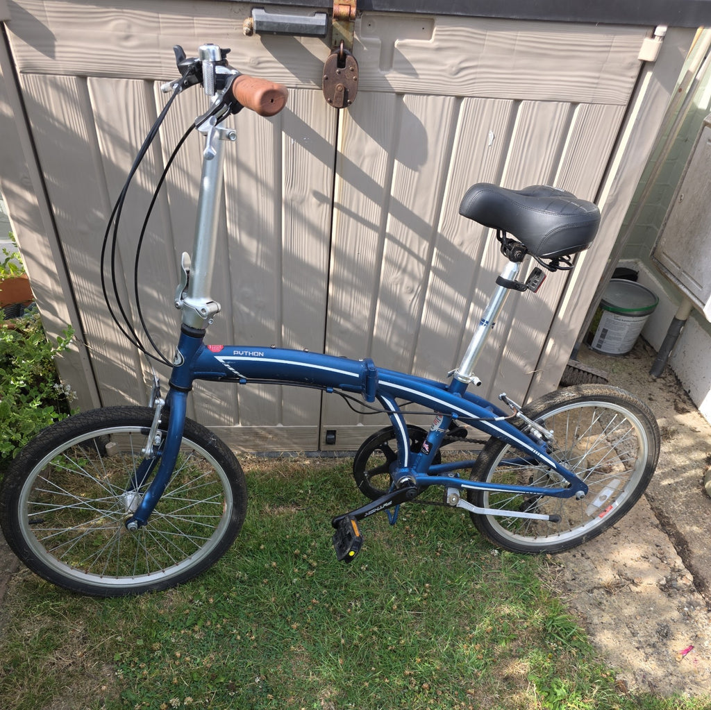 PYTHON  F1 Alloy Folding Bike 7 Speed blue Used
