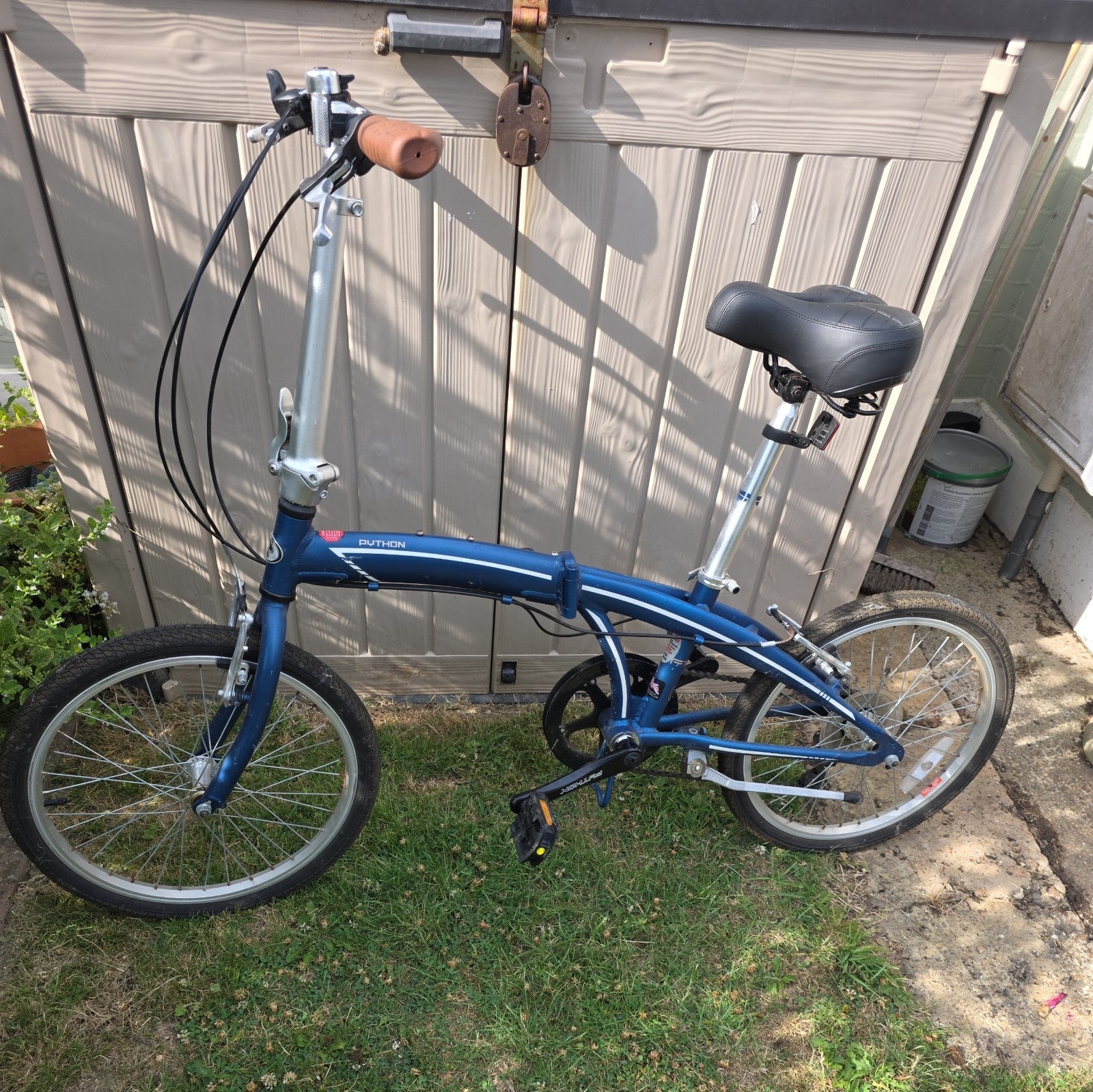 PYTHON  F1 Alloy Folding Bike 7 Speed blue Used