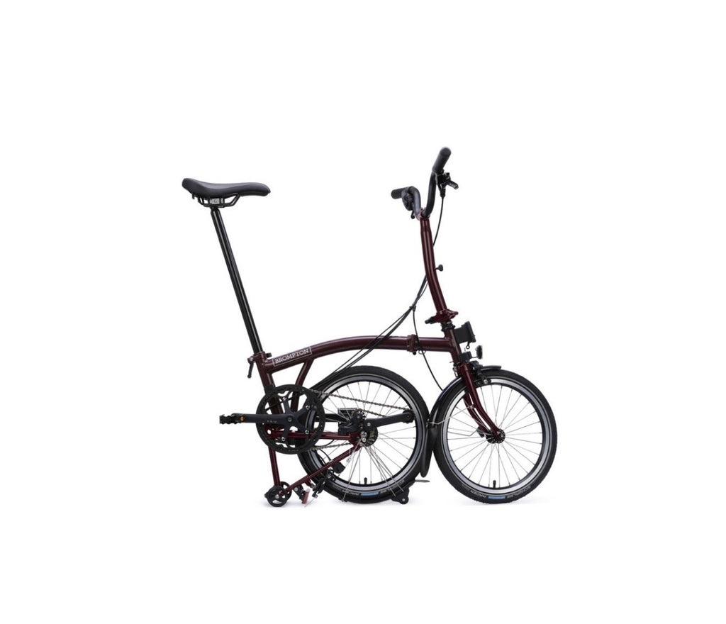 Brompton Folding Bike C Line - 12-speed Plum Red