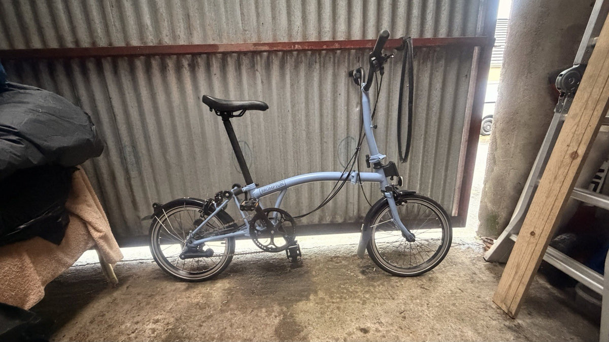 Brompton Bike M6L C-LineExplore Mid Handlebar2022 Folding Bike - Cloud Blue