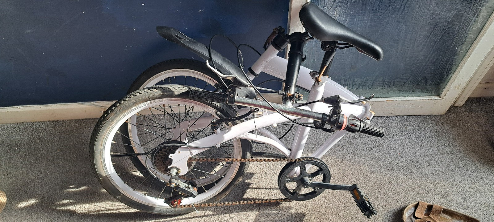 Fold Away Down Up Bike Bicycle 19" Wheel Working Needs TLC Travel Small Working