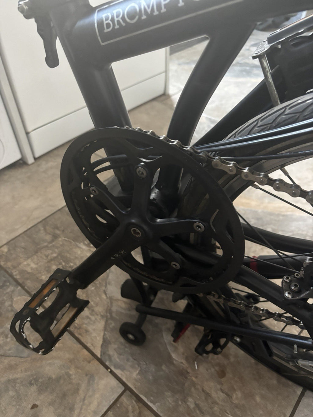 Brompton C Line 2023 Folding Bike Black 16in Mudguards 6 Speed Steel