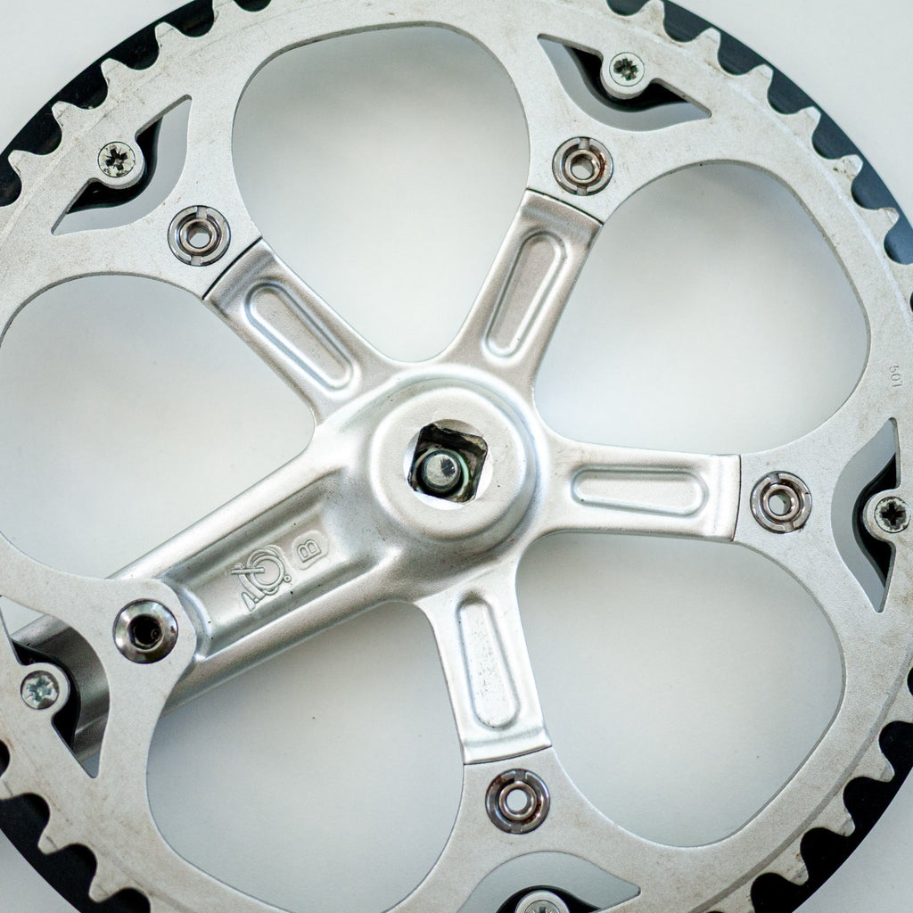Brompton Folding Bike  Spider Crankset Crank 50T Silver Free Postage