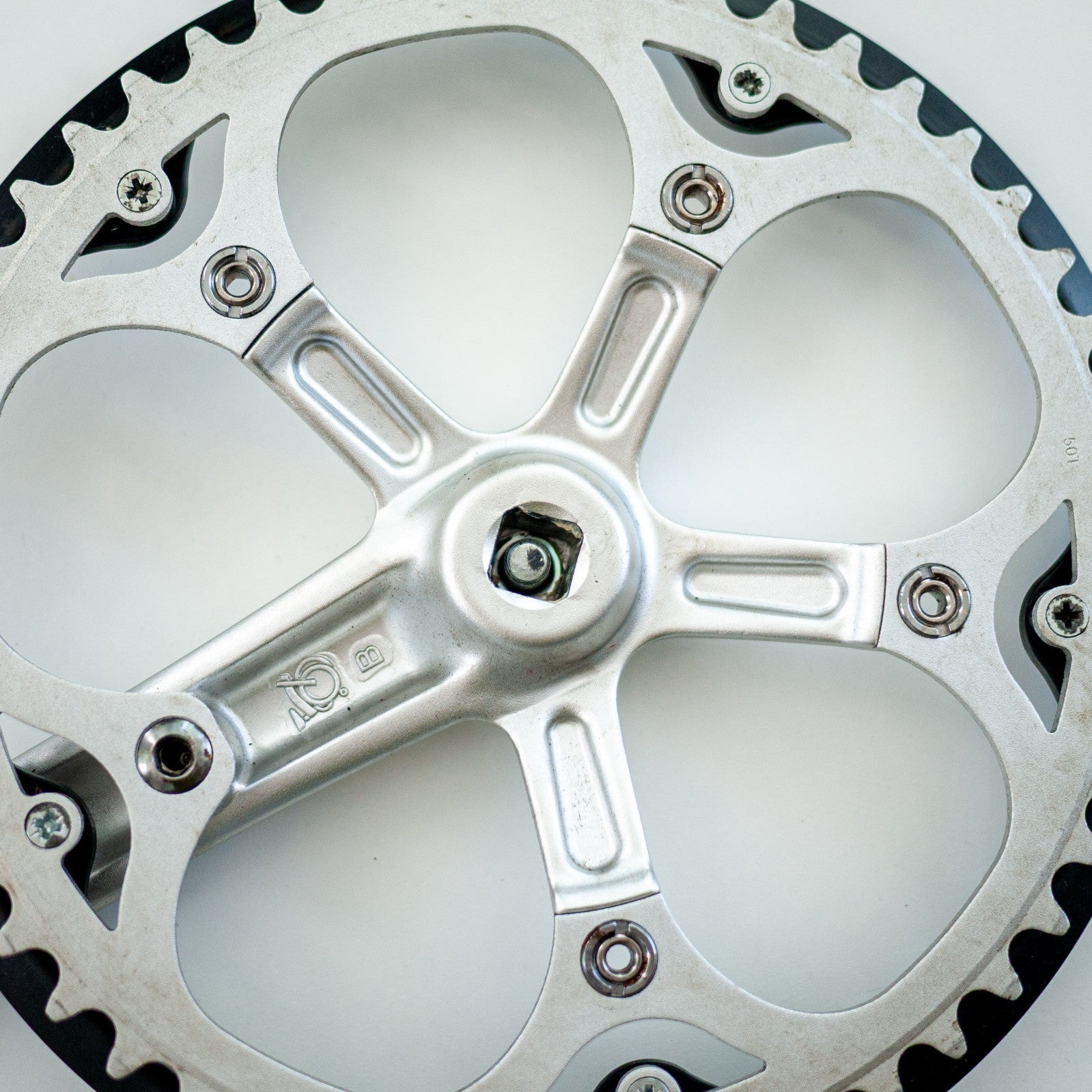Brompton Folding Bike  Spider Crankset Crank 50T Silver Free Postage