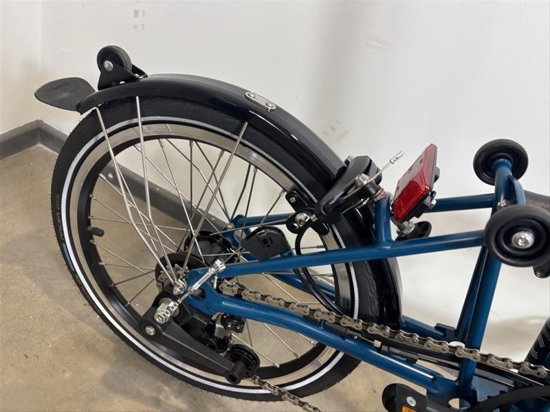 Brompton C Line 6 Speed 2024 Mid Handlebar Folding Bike - Ocean Blue