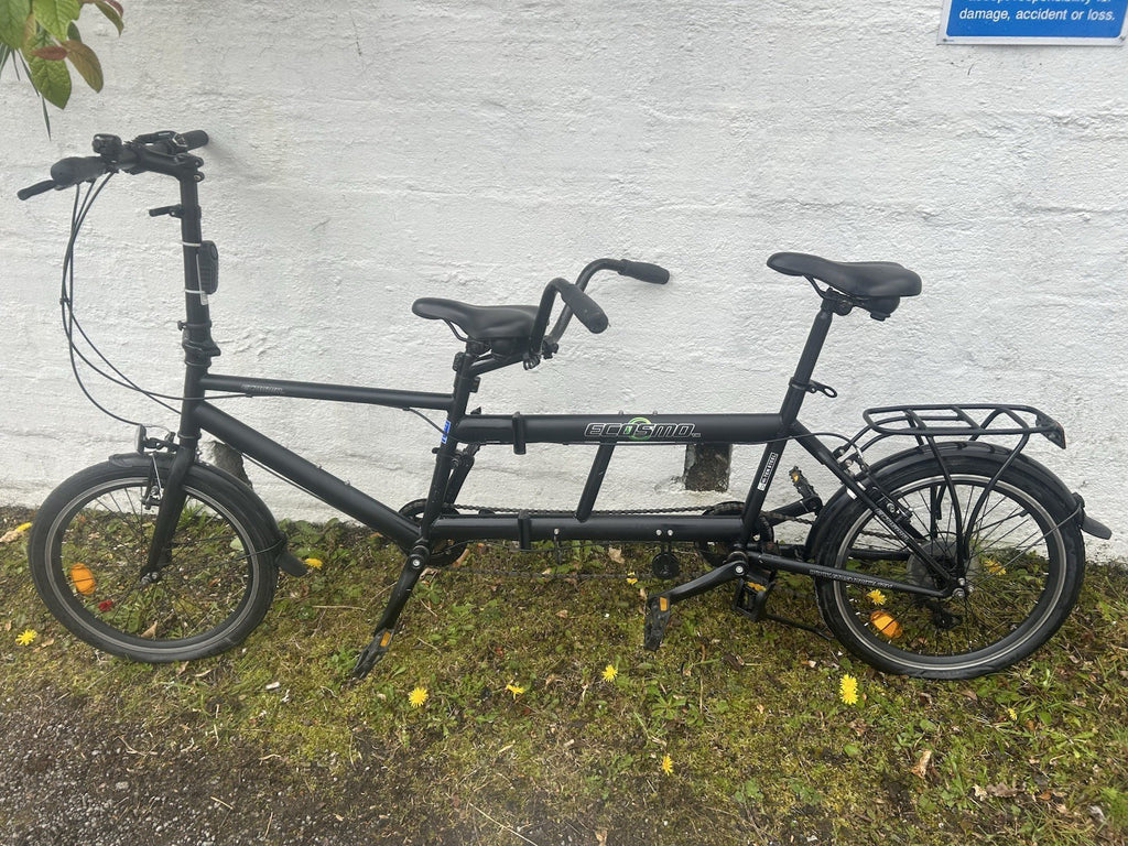 Ecosmo 20TF01BL 20 Inch Wheel Folding Tandem Bicycle Bike - Black