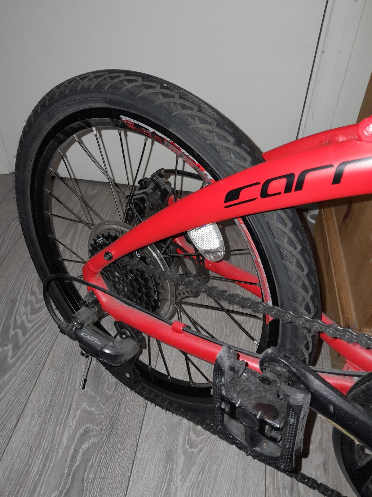 Carrera Intercity Folding Bicycle 8-Speed, Colours Orange Black