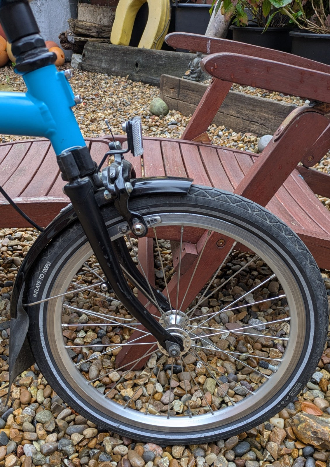 Brompton C Line Black Edition - 6 speed  folding Bike - Sky Blue - VGC!