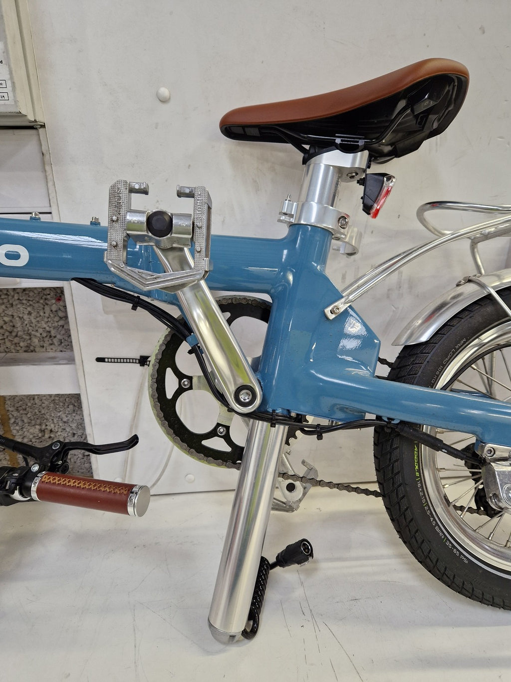 UTO Afternoon Vintage OG20 7-Speed 20" Wheel Folding Bike - Satin Blue (Dirty)