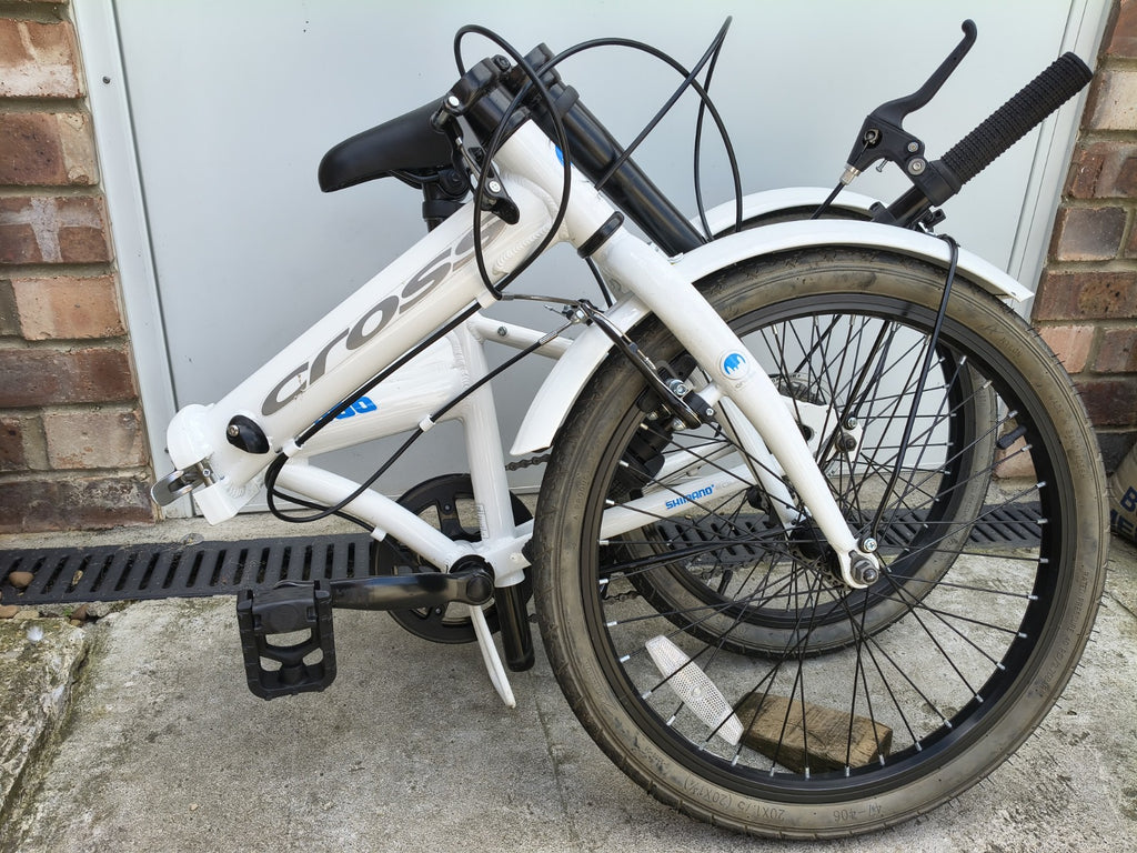 Cross CRF300 Folding Bike White, 20-inch Wheels