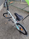 B'TWIN Tilt 500 20in Folding Bike 7 Speed Foldable White V-Brakes