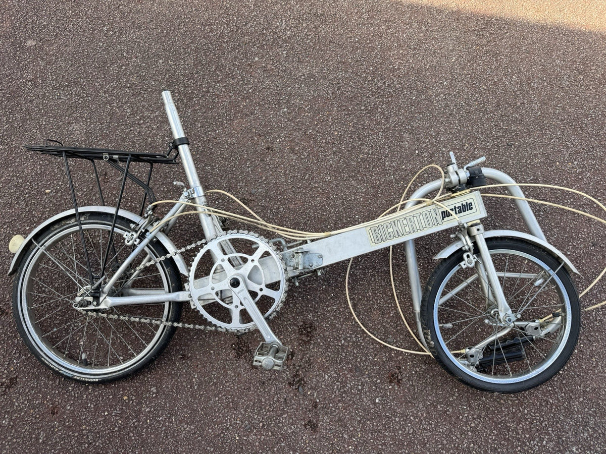 Bickerton Portable 16in Folding Bike Aluminium 3 Speed Caliper Brakes Silver