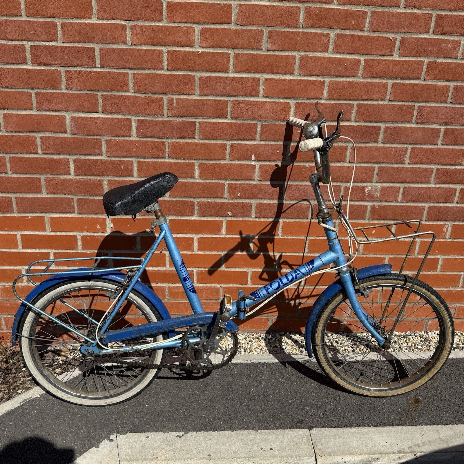Vintage 1978-1982 Folda Folding Bicycle Retro Single Speed Original Racks & Bell