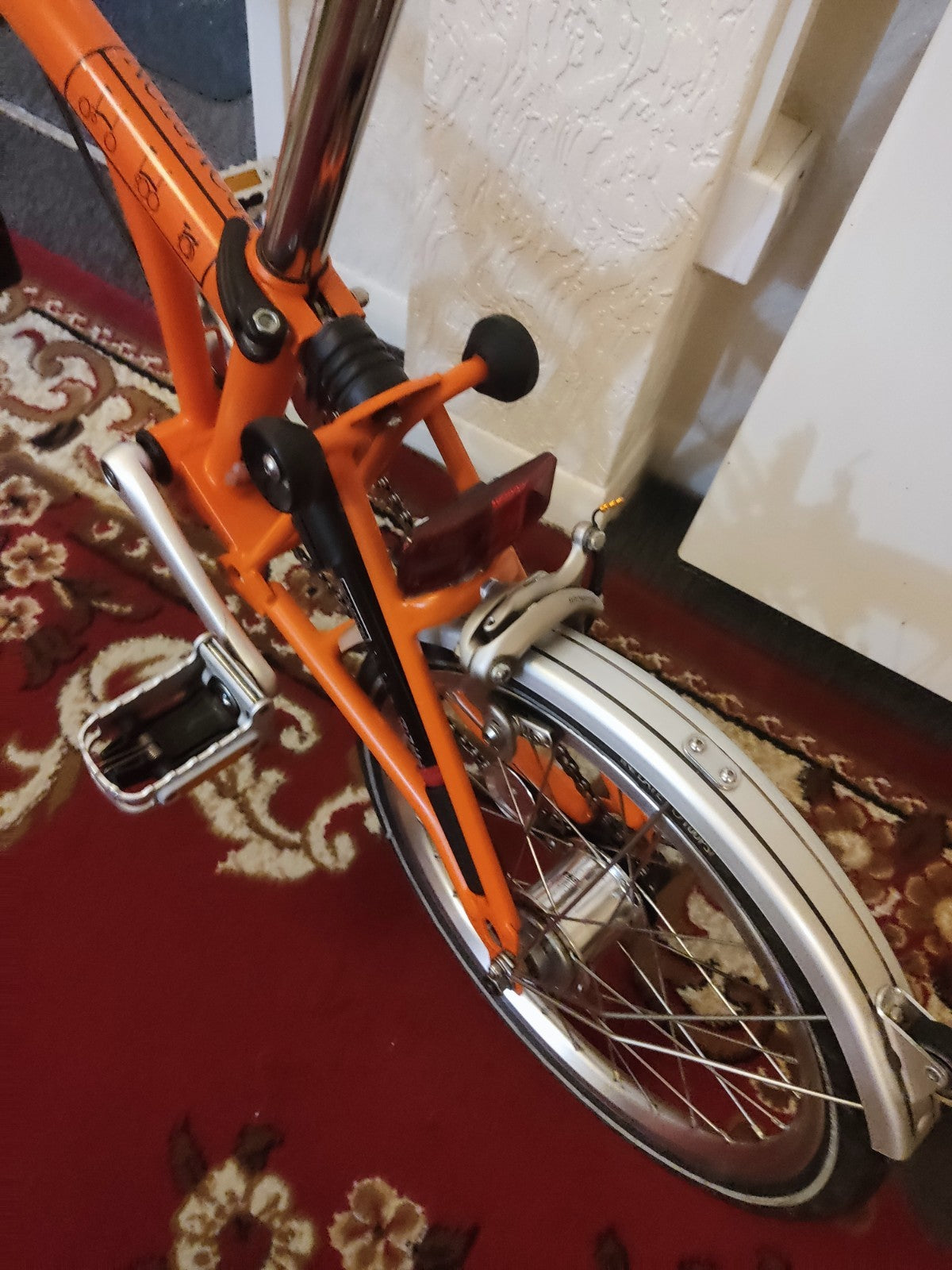 Brompton S3L Folding Bike 3-Speed, Orange