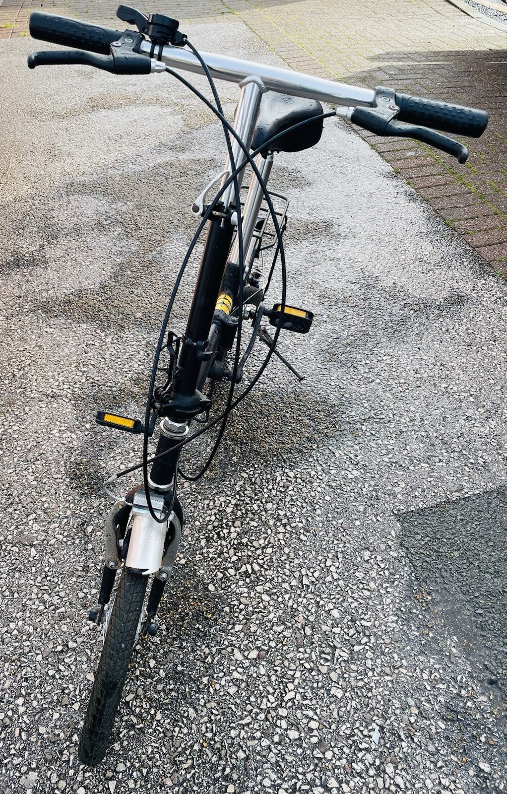 Fold-Up Unisex Bike/Bicycle In Black With Gears
