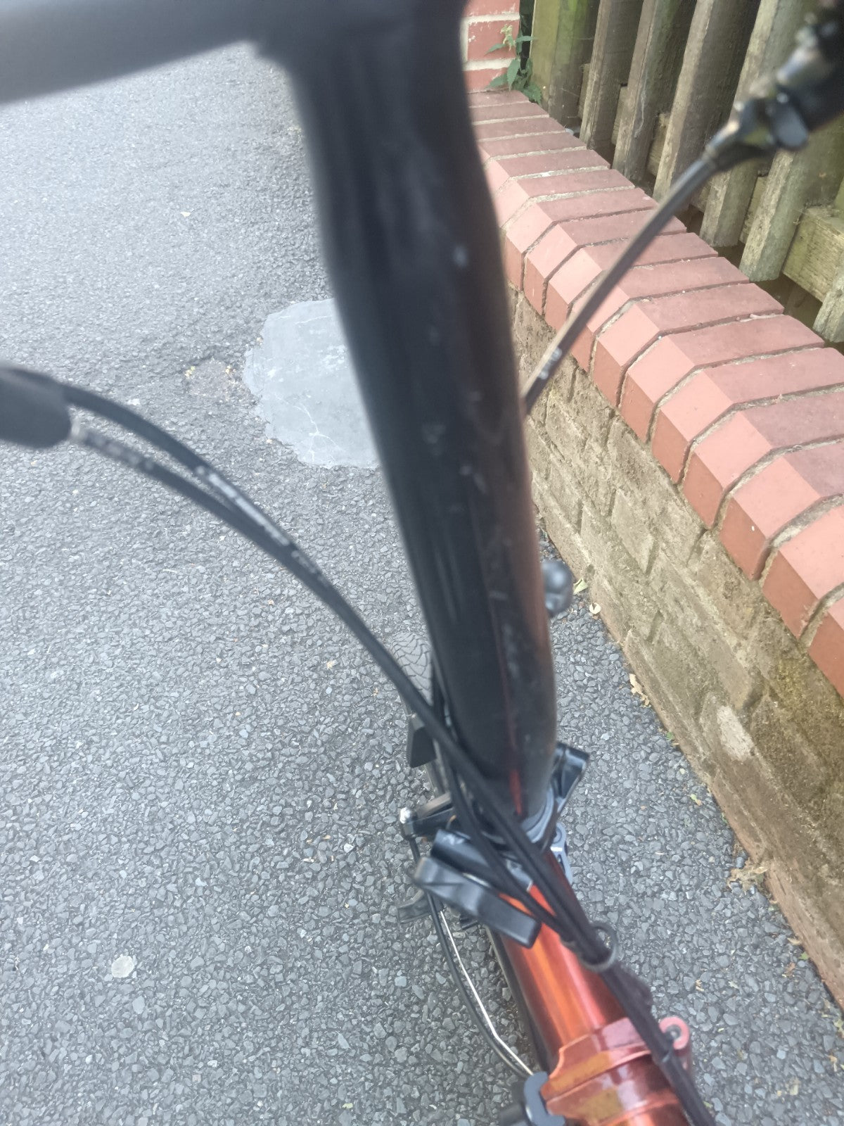 Brompton S2L Folding Bike Flame  lacquer red Black edition.