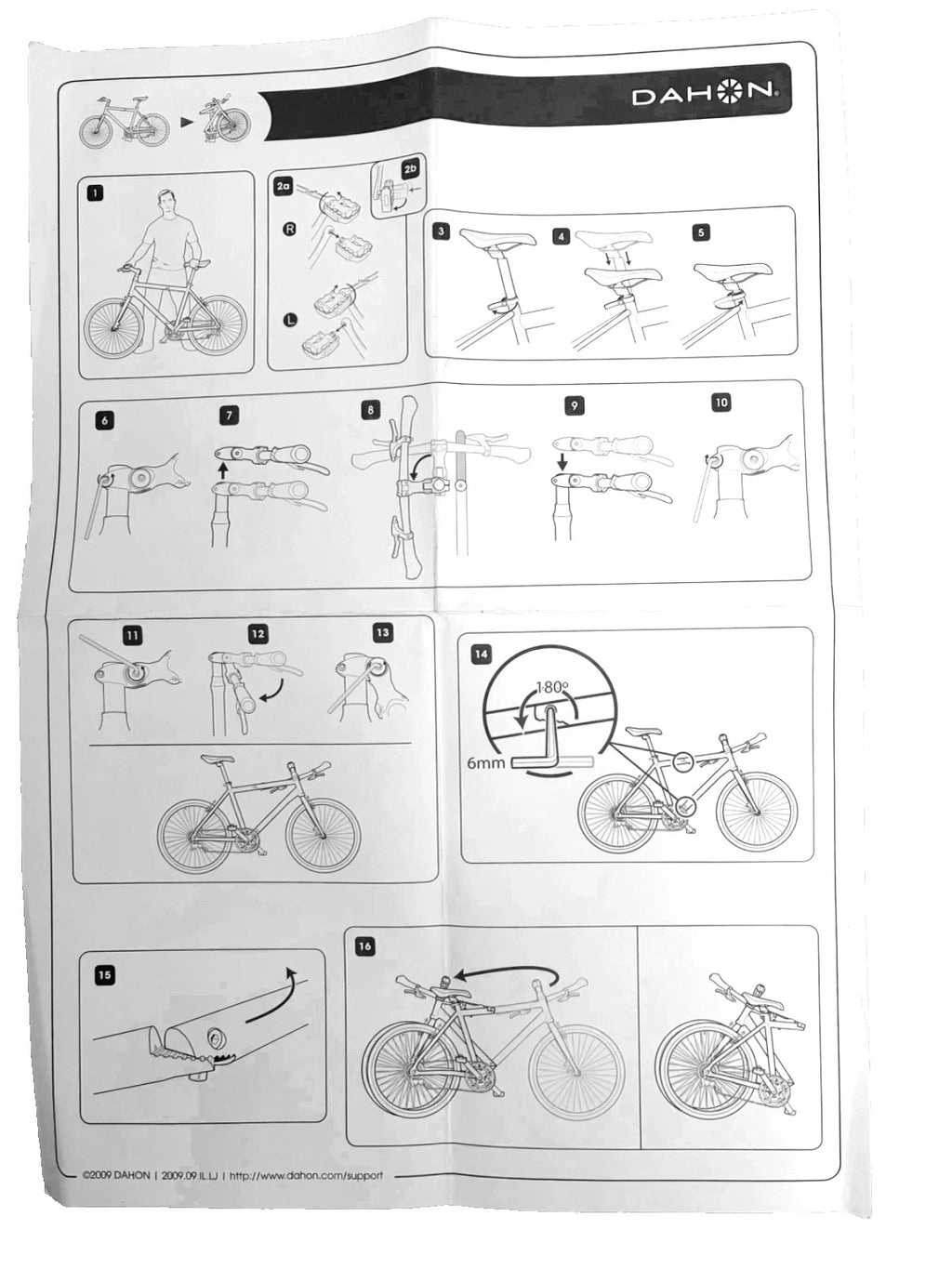 Dahon Matrix 2010 folding mountain bike, aluminium frame.