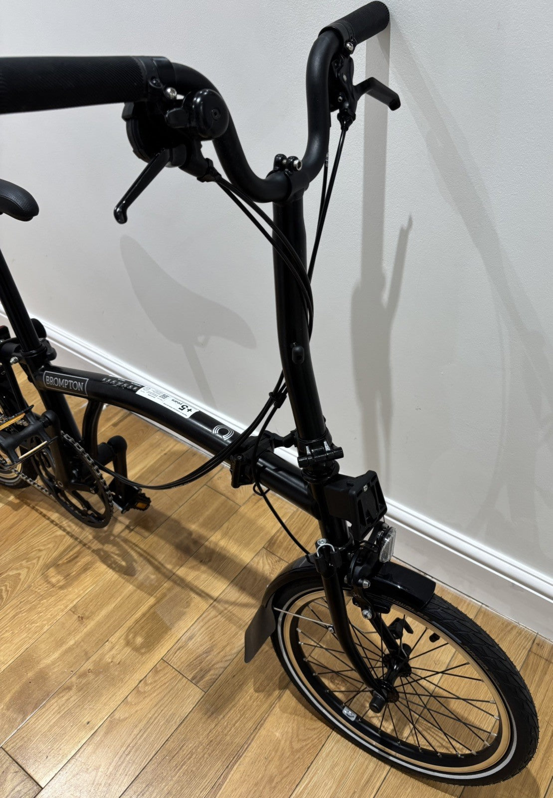 Brompton C Line 6 Speed 2023 Mid Handlebar Folding Bike - Matt Black Used Twice