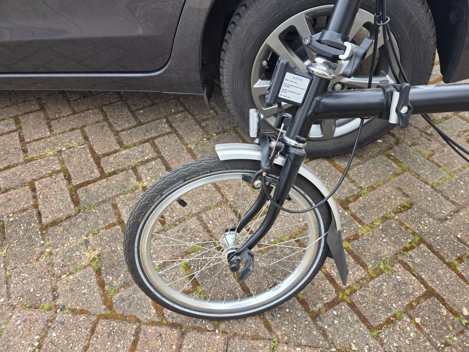 2022 Brompton C Line M3R (3 Speed)  folding bicycle - Black with carry handle