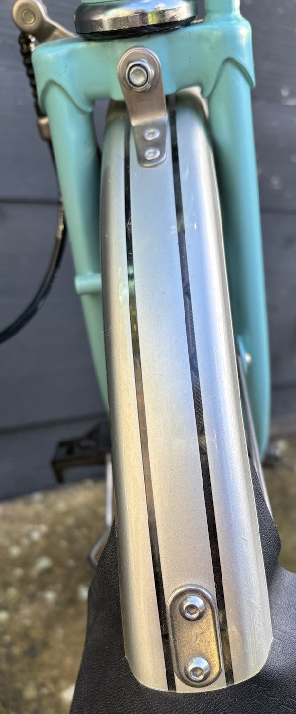 Brompton M3L folding bike C Line Equivalent in Turkish Green - Hardly Used