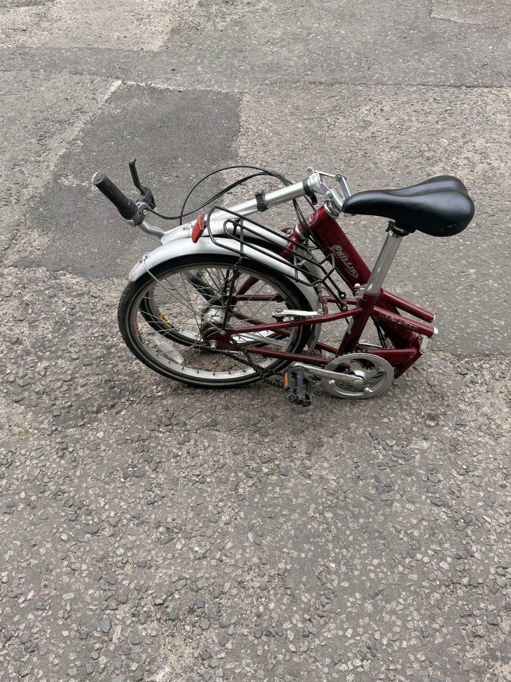 Phillips Sparta Red 20in Folding Bike Rear Rack Mudguards Caliper Brakes