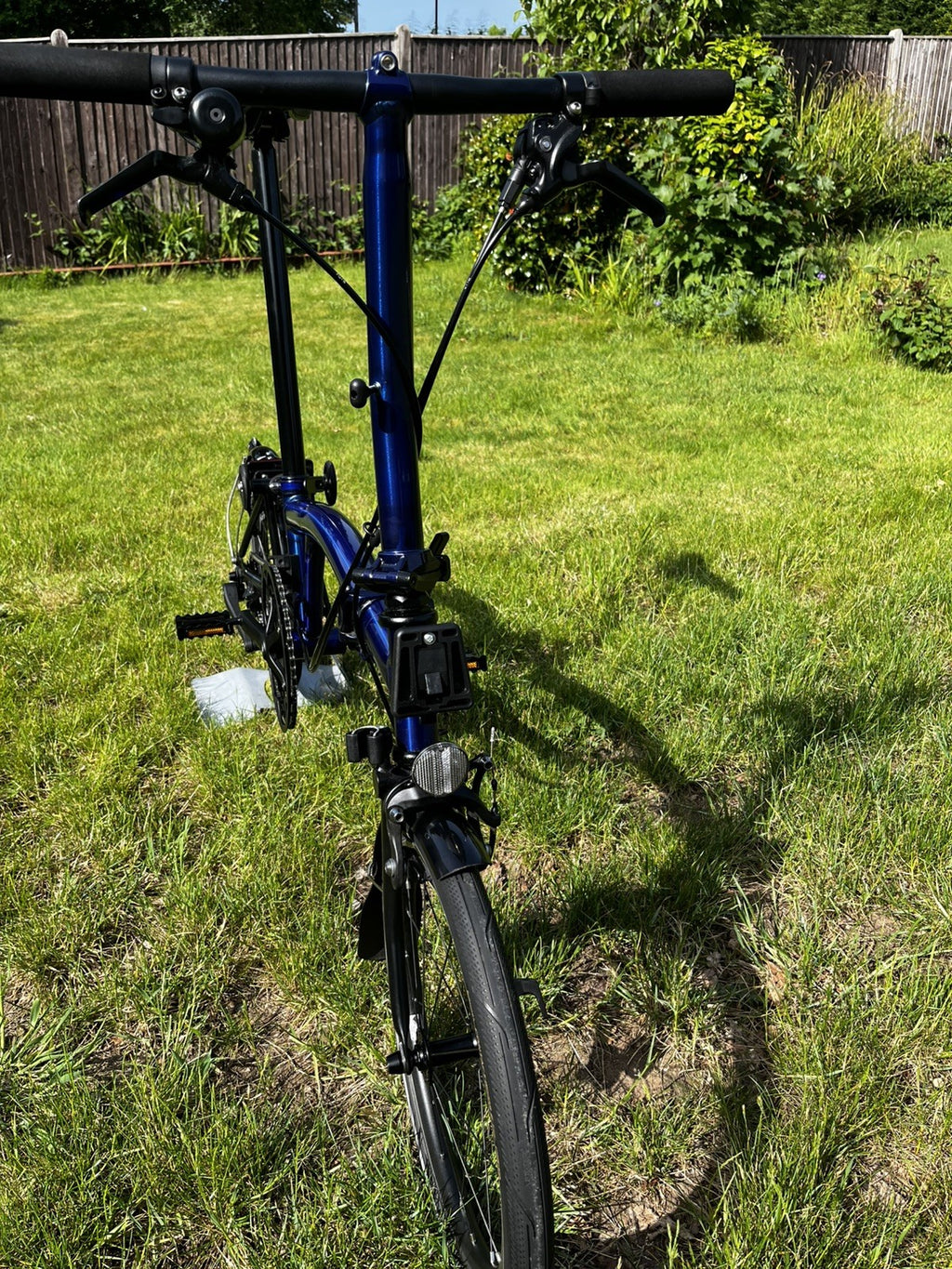 Brompton P Line 4 Speed 2025 Low Handlebar Folding Bike - Bolt Blue Lacquer