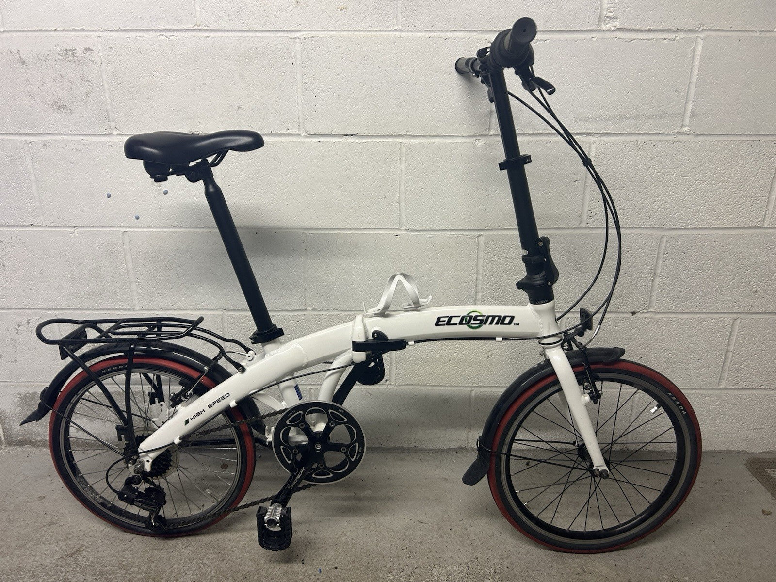 Ecosmo 20AF09W Lightweight Alloy Folding City Bicycle 20" 12kg - White